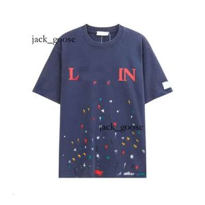 CHILIVE LANVIRE LUXEUR DE LUXE CASSIQUE GRAFFITE CASSE PEPTABLE GRAFFICE T-shirt à manches courtes pour hommes et femmes chemises Lanvin lâche et confortable Hip Hop 813