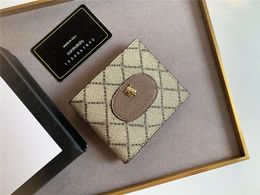 Designer luxe lederen tweevoudige portemonnee kaarthouder 476420 compleet met doos