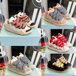 Designer luxe lederen bermsneakers heren designer schoenen dames buitengewone casual sneakers Parijs kalfsleer rubberen platformzolen Heren sneakers 03