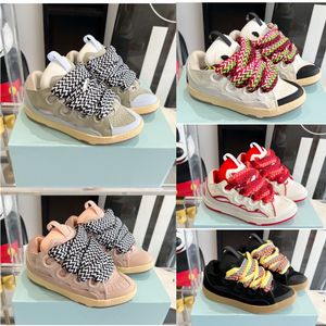 Designer luxe lederen bermsneakers heren designer schoenen dames buitengewone casual sneakers Parijs kalfsleer rubberen platformzolen Heren sneakers 01