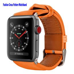 Designer luxe lederen horlogebands voor Apple Watch Band 38 mm 40 mm 41 mm 42 mm 44 mm 45 mm vrouwelijke mannen vervangende polsband verstelbare riem voor iWatch -banden 8 7 6 5 4 3 2 1 SE