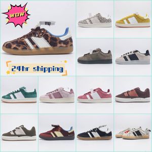 designer luxe schoenen met luipaardprint Campus 00s Suède sneakers grijs zwart donkergroen wit Valentijnsdag semi-lucide blauwe klaver heren dames trainer casual schoen 00