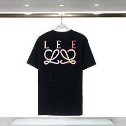 Designer Luxury Loes Classic 2023 Printemps et été Nouvelle couleur Love T-shirt grand imprimé Men et femmes à manches courtes chérie