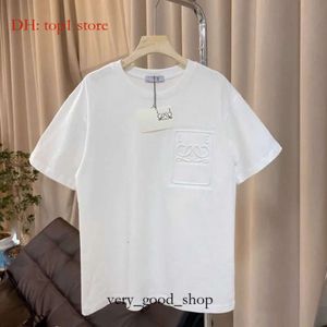 Designer Luxury Loes Classic V23SS Forein étranger Solid Solid Sleeve T-shirt Label Summer Nouvelle Fashion Tendance polyvalente pour les hommes et les femmes 1113