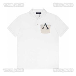 Diseñador de lujo luis vitons Polo camisa clásica camiseta letra impresa para hombre y para mujer Top verano transpirable algodón camiseta suelta