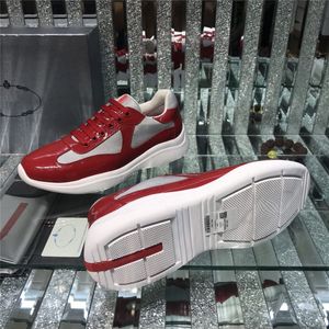 Designer Luxury LUNA ROSSA America's's Cup Red Red Casual Shoes Sneakers en cuir avec boîte d'origine