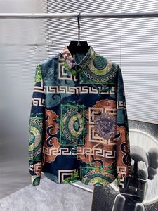 Designer Luxury Men's Casual Shirts Robe Shirt Athletic Slim Fit Long Long Long Casual Buton Down Business Shirt Mens Tops Vêtements