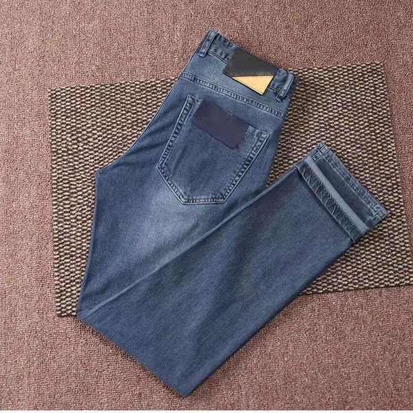 Designer jeans de luxe pour hommes Washed Monster Eyes lettre top row patch imprimé moto vintage stretch pantalons