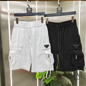 Designer luxe heren shorts zomer dunne los rechte multi-pocket heren casual broek zwarte witte buitenloopsportbroek hiphop korte harembroeken