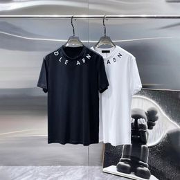 T-shirt de luxe pour hommes T-shirt Lettres imprimées Homme Femme T-shirts Chemises en coton doux Casual Tops à manches courtes T-shirts pour hommes Femmes Noir Blanc Vert Jaune