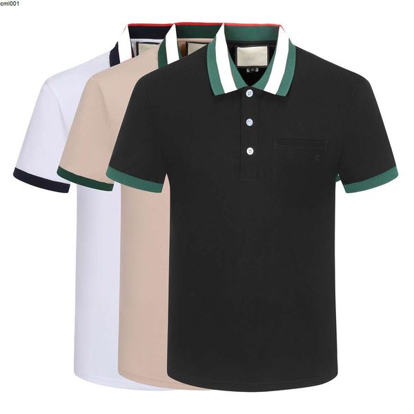 Designer Luxury Mens Polo T-shirts T-shirt Business Fashion Business Casual Short Cotton High Quality HreaspableCultivate Stripebig Yardsm-3xl