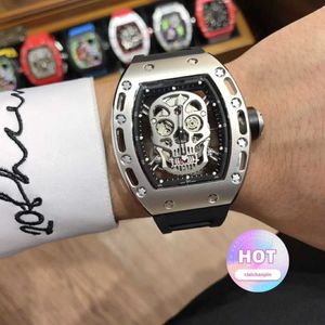 Designer Luxury Mens Watch actif tourbillonkull Barrel RM052 mécanical watch mens calendrier calendrier auto sport carré