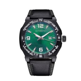 Designer de relógios masculinos de luxo com movimento automático para homens F1 negócios relógios de pulso rosto verde homem esporte relógio de pulso aço inoxidável Montre