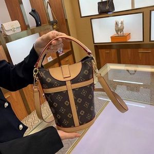Designer de luxe sac de messager en cuir mode impression frites sac rétro sac seau sac à main épaule sac à bandoulière