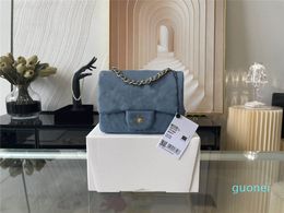 Designer Luxury Mini Matelasse Chain Sac à bandoulière en cuir en cuir bleu Blue en peau de gamme 7a Qualité 2022