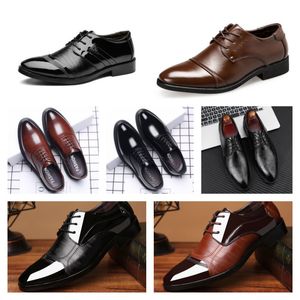 Chaussures en cuir multi-style de luxe, chaussures décontractées noires pour hommes, chaussures habillées de grande taille, chaussures de mariage à cravate pointues