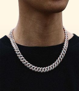 Colliers de luxe de créateurs Bracelet 18 pouces 10 mm 925 Silver and Gold Hip Hop Cuban Link Chain Miami Collier Bijoux Mens31241628924