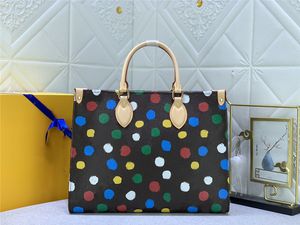 Designer Luxury Onthego draagtas x Yayoi Kusama x YK onderweg MM M46379 2WAY Bag Handtas