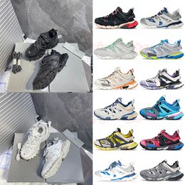 Designer Luxury Paris Track 3 3.0 Geklede schoenen Triple Wit Zwart Blauw Oranje Loafers Platform Trainers Sneaker 18ss Tess.s.Gomma leren sneaker nylon bedrukt Eur 36-45