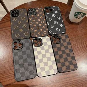 Designer Luxury Print iPhone cas iPhone 14 11 12 13 Pro Max 12 13 Mini 15 15promax Plus X XS XR XSMAX Classique TPU cas 01