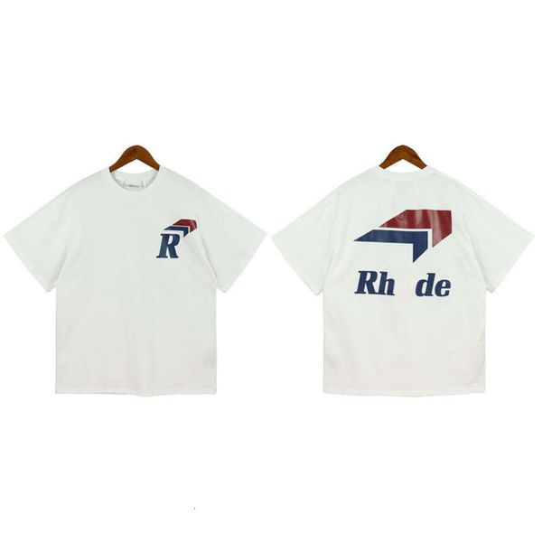 Designer Luxury Rhde Classic Fashion Niche veut des t-shirts à manches courtes à manches courtes à col rond pour hommes et femmes