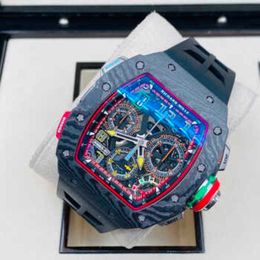 Designer luxe Richaer Mileres mechanisch automatisch Zwitsers beroemd horloge herenserie Rm65-01 Ntpt dubbele naaldtimer uitgerust met snelketting herenhorloge XUF1P