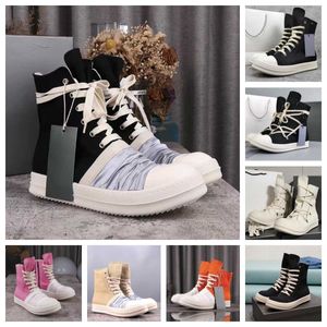 Designer luxe rickly canvas schoenen high top mannelijke platform laarzen sneakers zwart witte rode bodems jumbo veter heren vrouwen casual eigen eigen, ademende schoenen