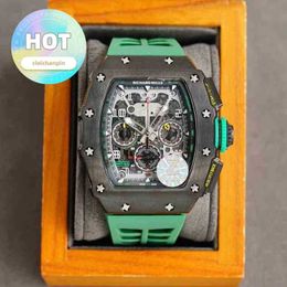 Designer luxe RM polshorloge heren mechanisch horloge z Factory 013 Ri Cha De m Le Rm11-03 beweging 50x40mm Zwitserse horloges