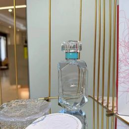 Perfume de lujo de oro rosa de diseñador para mujer, perfume fuerte de 75ml con diamantes, fragancia duradera, perfume en aerosol corporal de alta calidad