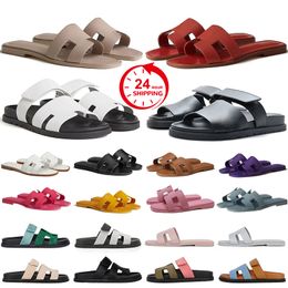 Designer luxe sandalen voor vrouwen chypre platte slippers bont shearling lederen slipper balck wit kaki octrooi roze roodbruine dames buitenschoenen