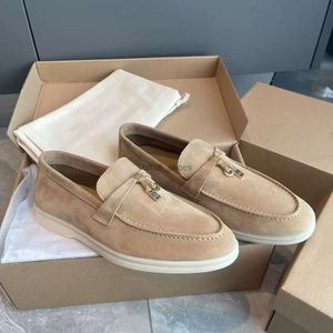 Designer Luxe schoenen Loro schoenen voor vrouwen Heren Hoogwaardige lederen Loafers Loro Piano Casual Shoes Outdoor Runner Sneaker