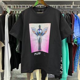 concepteur de luxe à manches courtes purplet-shirt t-shirt pour hommes lettre-impression hip hop hommes et femmes lâches T-shirts à manches courtes occasionnels