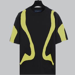 Diseñador de lujo moda de verano High street camiseta de algodón sudadera camiseta jersey camiseta transpirable hombres y mujeres patchwork estampado casual manga corta camiseta