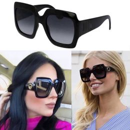 Lunettes de soleil de luxe de créateur 0053S Cadre surdimensionné Black Sunglasses Fashion Classic Womens Eyewear Driving Vacation UV400 avec boîte 308f