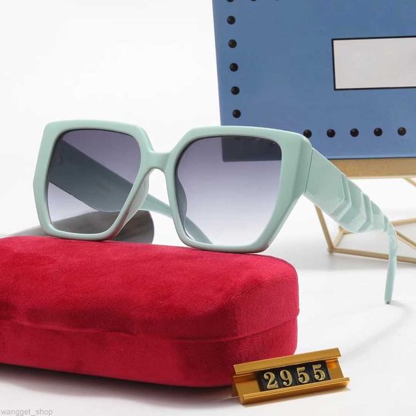Designer luxe lunettes de soleil femme surdimensionné carré oeil de chat cadre mode UV400 nuances lignes géométriques larges temples femmes plage lunettes verre