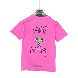 Designer T-shirt de luxe Chromees marque Heart t-shirt Vêtements spray Lettre décontractée à manches courtes printemps marée d'été hommes et femmes tee-shirt
