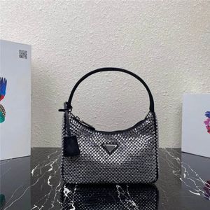 Sacs fourre-tout de luxe Designer Re-Edition 2000 Satin Crystal Nylon Shoulder Top Handle Mini Hobo Bag 7A Sacs à main pour femmes de qualité