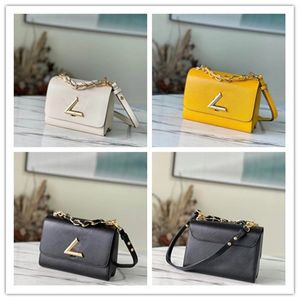 Diseñador Luxury Twist MM Shoulder Bag M50282 M50332 M50280 Leather Black Beige Shoulder Bag 7A La mejor calidad