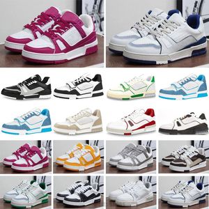 Designer Luxury Virgil Casual Chaussures Embossed Trainer Sneaker Triple Blanc Rose Ciel Bleu Abloh Noir Jaune Denim Low Hommes Baskets Femmes Baskets