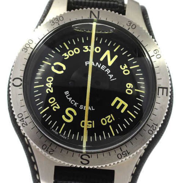 Reloj de pulsera de lujo de diseñador Pam00191 Black Seal Compass para hombre 766978 Relojes de movimiento mecánico automático