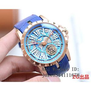 Designer luxe horloges voor heren Mechanische automatische Roge Dubui Excalibur King Series Single Flying Tourbillon 46mm Dial Trendy Fashion Watch