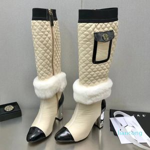 Bottes de luxe de styliste pour femmes, assorties avec diverses chaussures à talons hauts, automne-hiver