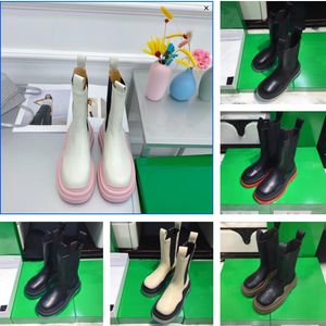 Botas de lujo de diseñador para mujer, botas Martin de cuero para mujer, botas Chesil con parte inferior de muffin
