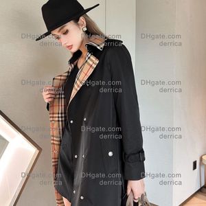 Concepteur de luxe femmes trench manteau coupe-vent veste lâche ceinture manteau femme décontracté longs tranchées manteau