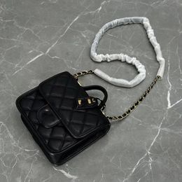 Diseñador de lujo para mujer bolso de hombro vintage lingge cuero sólido patrón de litchi bolso caviar asa de metal pulsera moda bolsas de mensajero versátiles