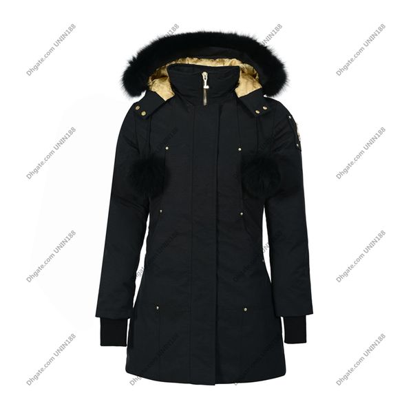 Designer de luxe Womens Down Jacket Canada North Winter Hooded Coat Real Fox Collar Épaissir Vestes Chaudes Hommes Femmes Golden Scissors Vêtements Coupe-Vent XS-XL