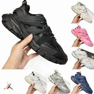 designer Luxe Womens Heren Casual Shoe Track 3.0 Sneaker Gomma lederen Trainer Nylon Gedrukt Platform Sport Sneakers Heren Trainers hardloopschoenen met 45cb #