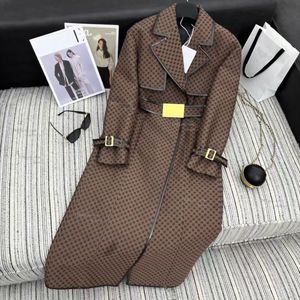 Trench-coat de luxe pour femmes, veste coupe-vent avec lettres Bal, manteau ample avec ceinture, décontracté, Long