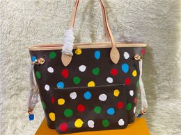 Designer Luxe X YK Kusama Yayoi Neverf MM Tote Bag M46381 Schoudertas 7a Best Kwaliteit