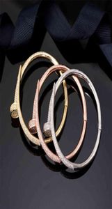 Designer Luxuryletter Bracelet Bracelet Vis Bracelets Tournevis Titane Acier Or Belcher Pour Femmes Vert Bleu Rose Char7453520